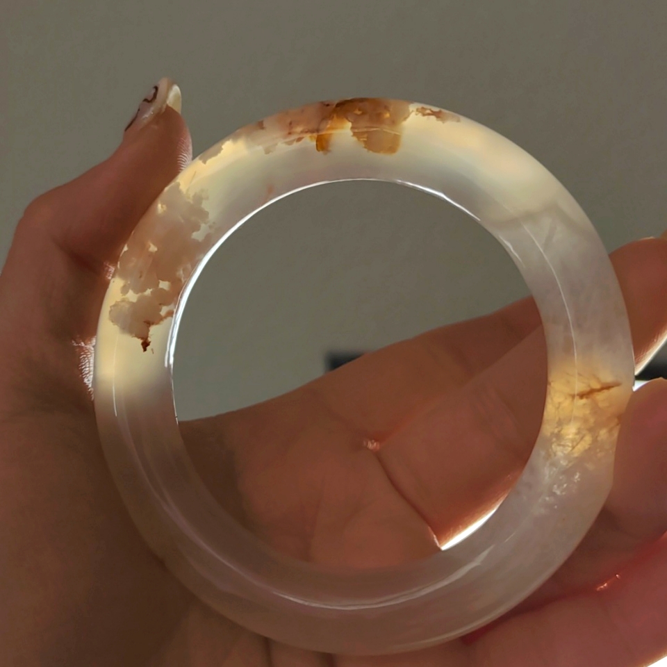 Flower Agate Bangle